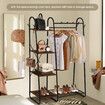 Coat Stand Storage Organiser Clothes Rail Garment Rack Hook Hanger Display Freestanding Shoe Shelf Entryway Hat Holder Hallway