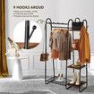 Coat Stand Storage Organiser Clothes Rail Garment Rack Hook Hanger Display Freestanding Shoe Shelf Entryway Hat Holder Hallway