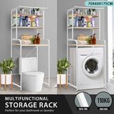 Over Toilet Shelf Rack Bathroom Organiser 3-tier Freestanding Storage Laundry Washing Machine Heavy Duty Towel Shelving