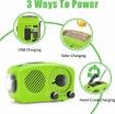 2000mAh Emergency Weather Radio, Crank Portable Solar Retro Radio for Outdoor or Emergency