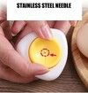 Egg Piercer for Raw Eggs, with Magnetic Base and Safety Lock, Hard Boiled Egg Peeler