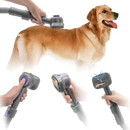 Grooming Tool Dog Pet Attachment Brush Compatible with Dyson V7 V8 V10 V11 Vacuum Cleaner (Groom Tool)