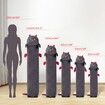 Long Cat Plush Kawaii Body Pillow,20" Cute Black Cat Stuffed Animals Soft Plushies,Kitten Plush Throw Pillow Doll Big Plush Toys Gift for Girlfriend (1pcs,Black Red Cat)