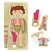 Wooden Body Puzzle for Toddlers & Kids, 28 Piece Educational Jigsaw Puzzle, Girls Anatomy Play Set