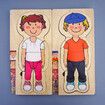 Wooden My Body Puzzle for Toddlers & Kids - 28 Piece Boys Anatomy Play Set