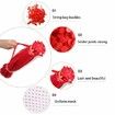 100Pcs Reusable Mesh Nylon Netting with Loop-Style Closures,24 Inch Red Reusable Nylon Mesh net Produce Grocery Toys Fruits Vegetables Storage Poly Bags,Seafood Bag (24 Inches,Red)