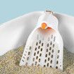 Cat litter Shovel Scoop Large Spatula 6mm Aperture Fast Filter Cat Litter Shovel for Pet(White& Orange)