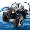 Remote Control Monster Truck for 3-8 Boys, Amphibious Dinosaur Waterproof 4x4 Rc Car for Kids