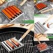 1pc Stainless Steel Hot Dog Rack, Sausage Roller Rack, Detachable Roasted Sausage Rack, Rolling Outdoor Barbecue Grill Barbecue Tools