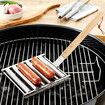 1pc Stainless Steel Hot Dog Rack, Sausage Roller Rack, Detachable Roasted Sausage Rack, Rolling Outdoor Barbecue Grill Barbecue Tools