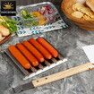 1pc Stainless Steel Hot Dog Rack, Sausage Roller Rack, Detachable Roasted Sausage Rack, Rolling Outdoor Barbecue Grill Barbecue Tools