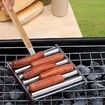 1pc Stainless Steel Hot Dog Rack, Sausage Roller Rack, Detachable Roasted Sausage Rack, Rolling Outdoor Barbecue Grill Barbecue Tools