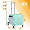 Foldable Shopping Cart Trolley Grocer Rolling Utility Luggage Bag Market Travel Shop Moving Stair Climbing Wheels 75L