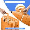 3 Piece Carry On Luggage Set Travel Suitcase Hard Shell Cabin Lightweight Checked Bag Baggage Rolling Trolley TSA Lock