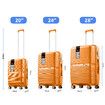 3 Piece Carry On Luggage Set Travel Suitcase Hard Shell Cabin Lightweight Checked Bag Baggage Rolling Trolley TSA Lock