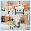 Kids Table and 2 Chairs Set Toddler Play Centre Childrens Study Activity Picnic Block Building Outdoor Indoor Plastic