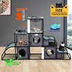 Cat Tree Scratching Post Scratcher Tower Condo Nest Hammock Climbing Play House Bed Gym DIY Pet Toys Furniture Multi-Level