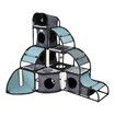Cat Tree Tower Scratching Post Scratcher Condo Play House Gym Pet Toys Climbing Nest Hammock Kitten Bed Furniture DIY 4 Levels