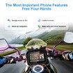 Portable Carplay Screen for Motorcycle,Wireless Carplay & Android Auto GPS for Motorbike,5" IPS Touch Screen,IPX7 Waterproof,Dual Bluetooth