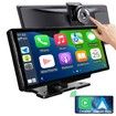 9.3" Portable Car Radio with 2.5k Dashcam,Wireless Dash Mount Apple CarPlay & Android Auto,Touch Screen Display,Double Din Stereo Bluetooth,Mirror Link,FM,Drive Mate CarPlay Navigation,Carbuddy