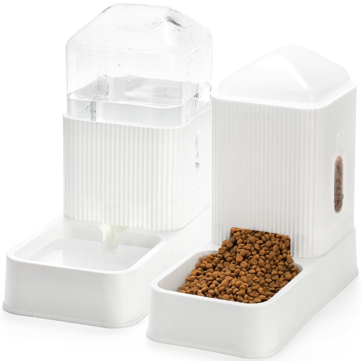 3.5L Automatic Dog Cat Feeder Food and Water Dispenser Set with Pet ... - Self Feeding Cat Dispenser