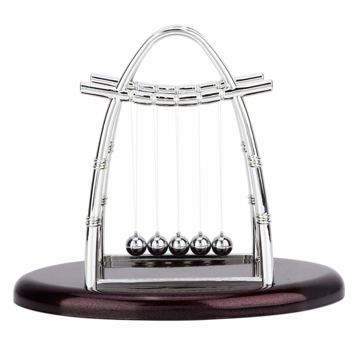 Newtons Cradle Classic Pendulum Balance Balls Motion Desk Toys Swinging Decoration Stress Relief Display Physics Steel Ball Desktop(Large)