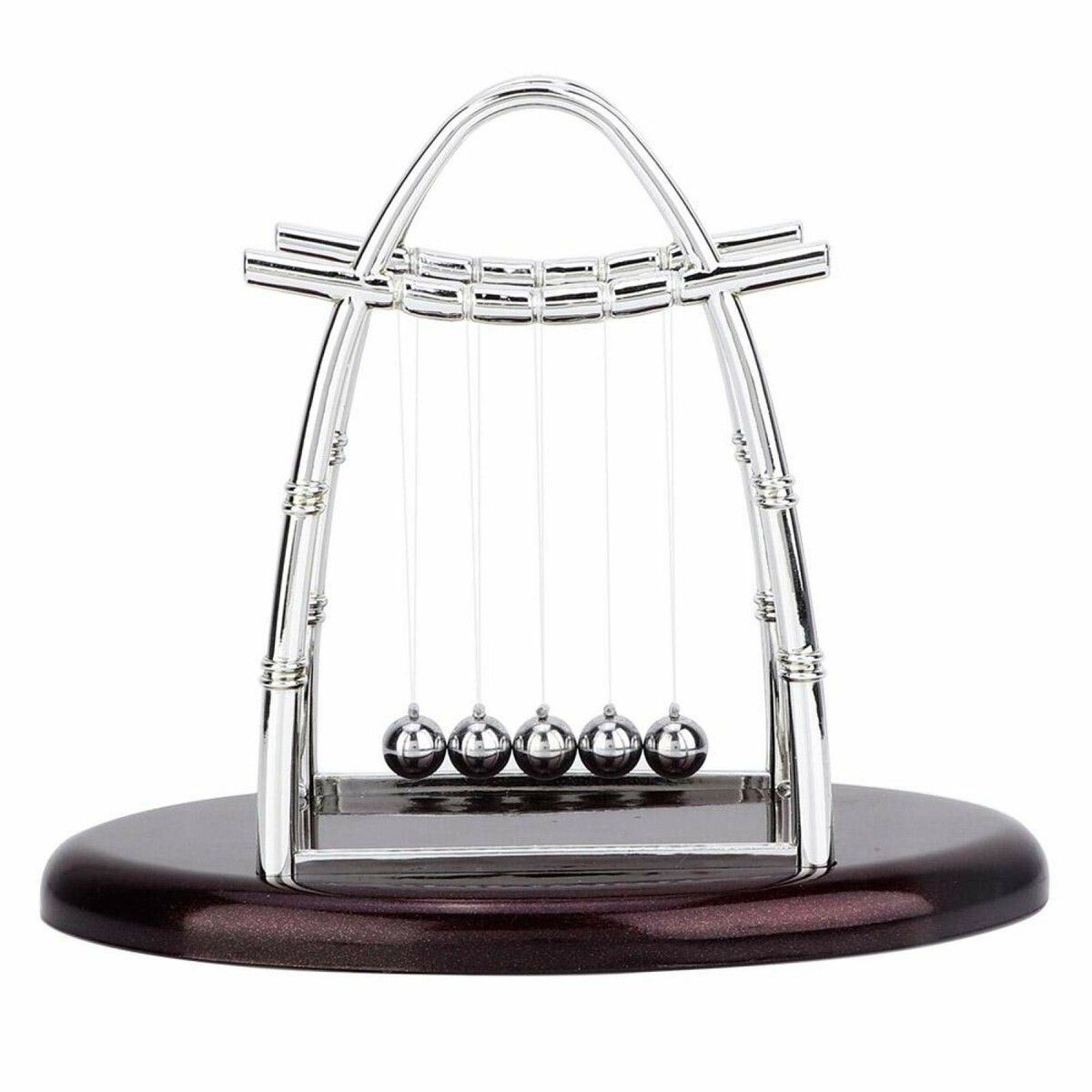 Newtons Cradle Classic Pendulum Balance Balls Motion Desk Toys Swinging Decoration Stress Relief Display Physics Steel Ball Desktop(Medium)