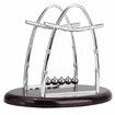 Newtons Cradle Classic Pendulum Balance Balls Motion Desk Toys Swinging Decoration Stress Relief Display Physics Steel Ball Desktop(Small)