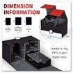Card Box for PTCG Cards, 150+ Double Sleeved Cards with Dice Tray, Strong PU Leather Case with Collectible Magnet
