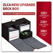 Card Box for PTCG Cards, 150+ Double Sleeved Cards with Dice Tray, Strong PU Leather Case with Collectible Magnet