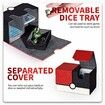 Card Box for PTCG Cards, 150+ Double Sleeved Cards with Dice Tray, Strong PU Leather Case with Collectible Magnet