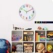 Colorful Kids Wall Clock 10 Inch Silent Non Ticking Quality Quartz Battery Operated Wall Clocks