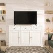 Buffet Sideboard Table Kitchen Pantry Storage Cabinet Console Hallway Cupboard Entryway Wine Organiser Unit White Drawers Doors