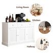 Buffet Sideboard Table Kitchen Pantry Storage Cabinet Console Hallway Cupboard Entryway Wine Organiser Unit White Drawers Doors
