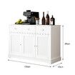 Buffet Sideboard Table Kitchen Pantry Storage Cabinet Console Hallway Cupboard Entryway Wine Organiser Unit White Drawers Doors