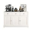 Buffet Sideboard Table Kitchen Pantry Storage Cabinet Console Hallway Cupboard Entryway Wine Organiser Unit White Drawers Doors