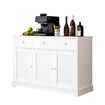 Buffet Sideboard Table Kitchen Pantry Storage Cabinet Console Hallway Cupboard Entryway Wine Organiser Unit White Drawers Doors