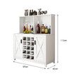 Sideboard Buffet Table Kitchen Wine Bar Liquor Drinks Alcohol Storage Cabinet Coffee Station Glass Display Cupboard White