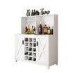 Sideboard Buffet Table Kitchen Wine Bar Liquor Drinks Alcohol Storage Cabinet Coffee Station Glass Display Cupboard White