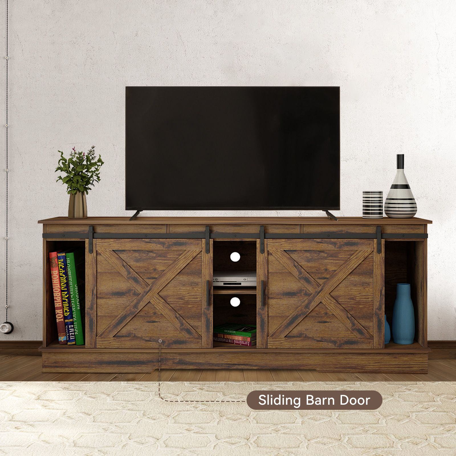 TV Kitchen Console Table Dining Cabinet Stand Farmhouse Entertainment Unit Bench Sideboard Buffet Hallway Entryway Storage Centre