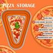 Adjustable Pizza Storage Container,Pizza Slice Container can be Microwaved and Reused,Pizza Slice Pack with 5 Heating Plates (Orange)