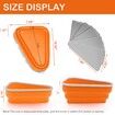 Adjustable Pizza Storage Container,Pizza Slice Container can be Microwaved and Reused,Pizza Slice Pack with 5 Heating Plates (Orange)