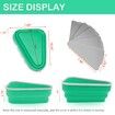 Adjustable Pizza Storage Container,Pizza Slice Container can be Microwaved and Reused,Pizza Slice Pack with 5 Heating Plates (Green)