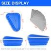 Adjustable Pizza Storage Container,Pizza Slice Container can be Microwaved and Reused,Pizza Slice Pack with 5 Heating Plates (Blue)