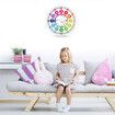 Time Teaching Clock 12 Inch Silent Wall Clock for Kids Learning Time