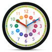 12 inch wall clock for children, mute wall clock for children learning