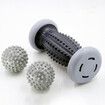 Foot Roller Massage Ball for Plantar Fasciitis Relief Myofascial Body Muscle Pain-1 Foot Massage Roller & 2 Spiky Balls-Grey