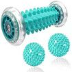 Foot Massage Roller Spiky Ball Therapy Set Manual Foot Massager for Plantar Fasciitis Heel & Foot Arch Pain (Green)