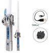 Light Saber, 7 Color Lightsaber Sword Sound, 2 in1 Double-Bladed LED, Expandable Lightsabers for Kids Set, Christmas Birthday Present Silverblue