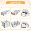 Pet Dog Playpen Enclosure Kennel Whelping Box Supplies Cat Cage Puppy Pen Panel 2 In 1 Safety Gate Fence Indoor Play Exercise Lamp Holder